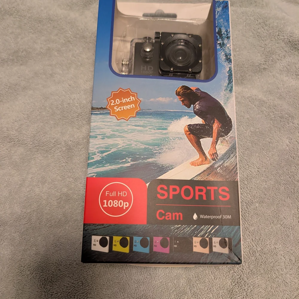 Sports Cam HD Waterproof Camera - Black